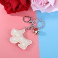 thumbnail image 4 of Llavero con colgante de cachorro de cuero PU, bolsa Porta llaves, regalo ornamental para coche, 4 of 5
