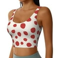 thumbnail image 2 of Pofeuu Abstract Red Polka Dot Print Sports Bra for Women Sexy Vest Yoga Running Gym Fitness Crop Bras Tops-, 2 of 8