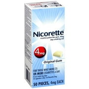 Nicorette: Original Nicotine Polacrilex Gum/Stop Smoking Aid, 50 mg