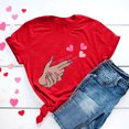 thumbnail image 2 of GA WEIHUA Reduced,Womens Love Heart Raglans T-Shirts Casual Short Sleeve Valentine's Day Graphic Tees Tops Cute Graphic T Shirts Fashion Gifts for Her(Red,XXXL), 2 of 7