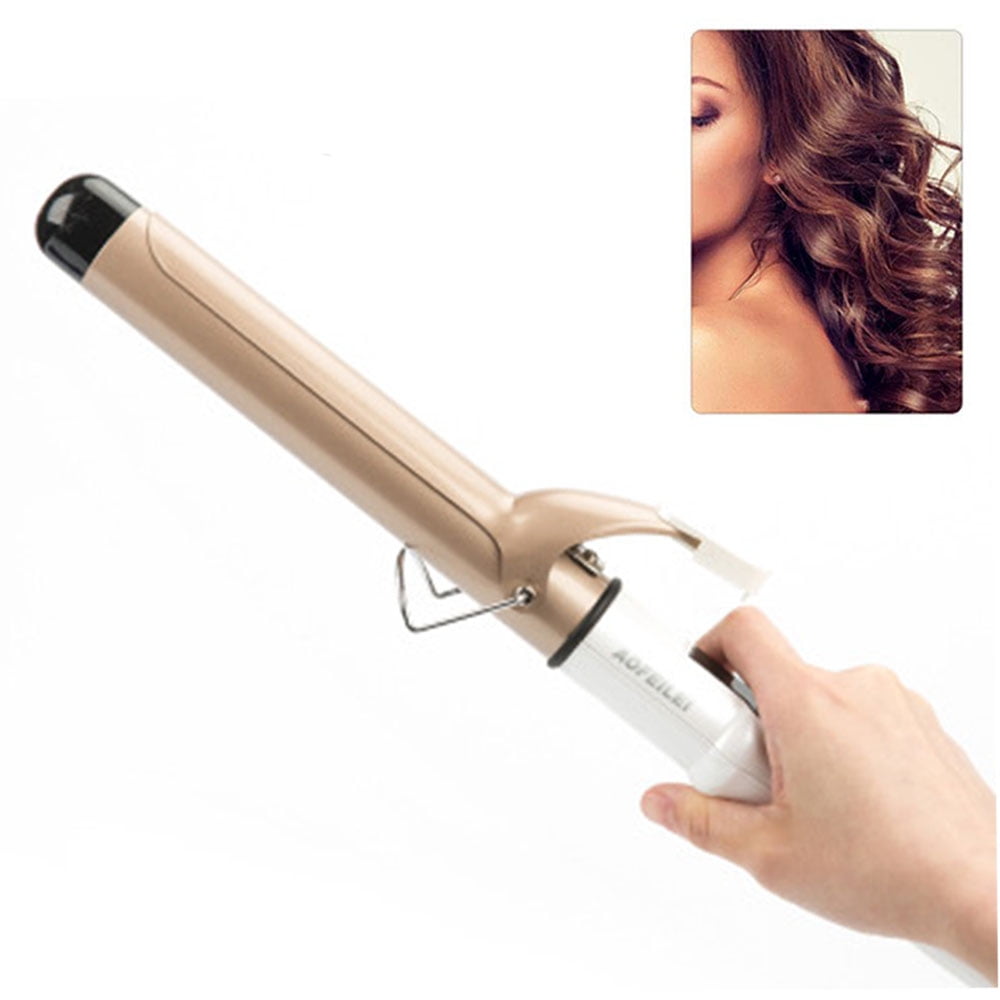 Chopstick Curling Wand Iron Mini Curling Wand Skinny Rectangular Tourmaline Ceramic Barrel Hair Curler with Digital Adjustable Temperature for Short