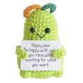 thumbnail image 2 of Muñeca Tejida Lana Cosida A Mano Regalos Suerte para (pera) Verde, 2 of 2