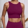 thumbnail image 2 of ChoXxx Women's Built In Padded Top Racerback Vest Sports Bra Open Back Purple XXL, 2 of 4