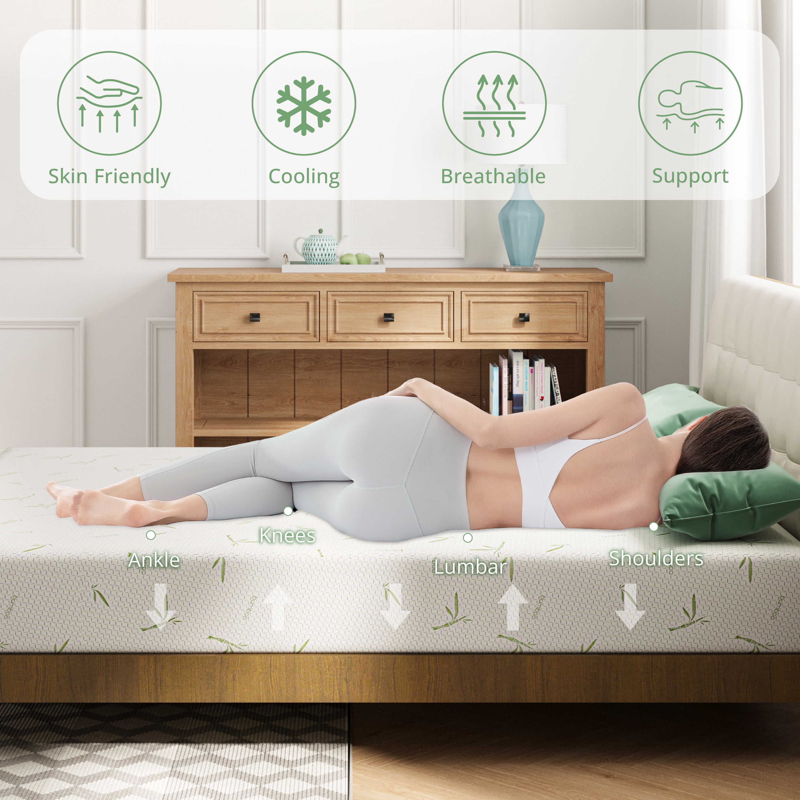 Arctus Full Mattress, 8 inch Gel Memory Foam Mattress in a Box, Medium