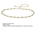 thumbnail image 6 of Mightlink Metal Waist Chain Flower Pearl Inlaid Belt for Women Adjustable Body Link Fashion Accessory Dress Belt Trouser Belt Women's Accessories, 6 of 6