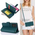 thumbnail image 3 of for Samsung Galaxy A53 5G Crossbody Case, RFID Blocking for Galaxy A53 5G Case Wallet with Card Holder, Fashion PU Leather Magnetic Flip Zipper Wrist Strap Lanyard Phone Case, Green, 3 of 11