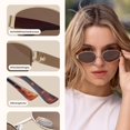 thumbnail image 4 of Livho 2025 Gafas de sol ovaladas de moda - Elegantes tonos polarizados para todos los días - Marcos de metal retro, 4 of 5