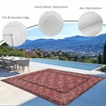thumbnail image 3 of Red Boho Outdoor Rug for Patio/Deck/Porch, Non-Slip Large Area Rug 6 x 9 Ft, Vintage Ethnic Tribe Abstract Art Floral Indoor Outdoor Rugs Washable Area Rugs, Reversible Camping Rug Carpet Runner, 3 of 8