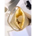 thumbnail image 3 of REMANLAND Women's Sparkling Textured Triangle Wristlet Evening Handbag, Gold, 3 of 8