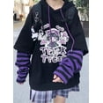 thumbnail image 5 of Womens Girls Japanese Style Hoodie Cute Pattern Print Sweatshirt Fashion Kawaii Anime Pullover, 5 of 7