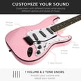 thumbnail image 5 of Best Choice Products 39in Full Size Beginner Electric Guitar Kit with Case, Strap, Amp, Whammy Bar - Pink, 5 of 6