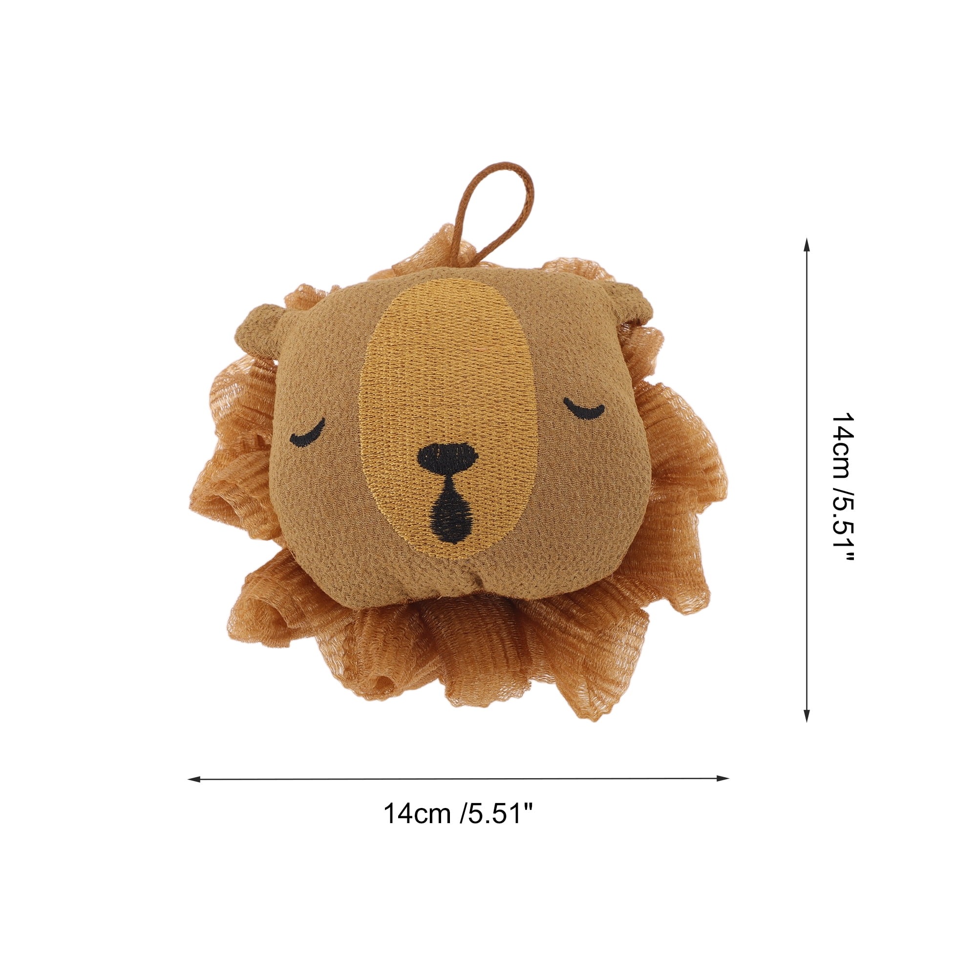 Unique Bargains Cute Cartoon Bath Sponge Body Scrubber for Shower Brown 1 Pc