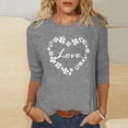 thumbnail image 2 of Camisetas Casuales de Mujer 3/4 Mangas Blusa de Cuello Redondo con Impresión Del Día de Patrick para la Moda Y el Uso Diario, 2 of 7