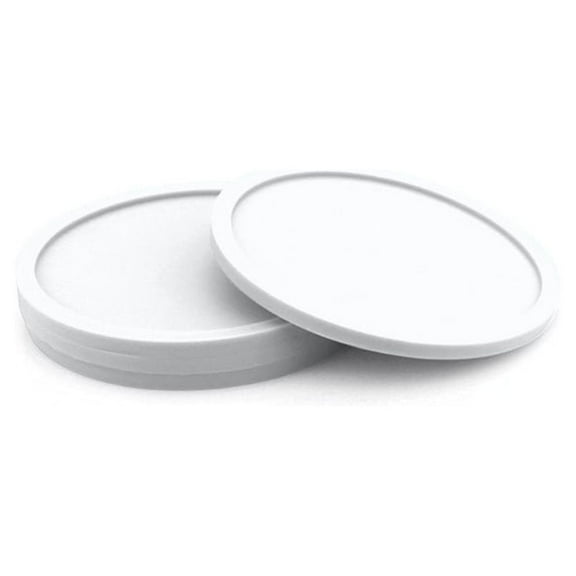 Drink Coasters Non-slip Soft Rubber Decorations for Home White