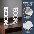 thumbnail image 2 of Unique Bargains Modern Geometric Metal Bookends for Office White Style C 3"x3.1"x8.5", 2 of 6