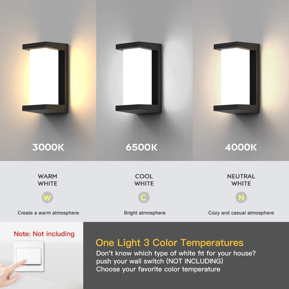 Sytmhoe LED Modern Outdoor Wall Lights Exterior Lantern