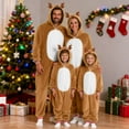 thumbnail image 2 of Pandaie Family Christmas Pajamas Matching Sets Womens Mens Kids Xmas Pjs Onesies Holiday Reindeer Sleepwear Outfits Plush Warm Winter Clothes Brown 2-3 Years, 2 of 8