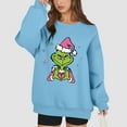 thumbnail image 4 of Women’S Christmas Sweatshirt Funny Christmas Tree Xmas Cute Graphic Long Sleeve Pullover Blue Small, 4 of 4