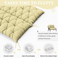 thumbnail image 4 of Snubbull Swing Replacement Cushion, Outside Bench Cushion with Backrest, 1-2 Seater Cushion with 6 Ties for Outdoor Furniture, 47 x 40 x 5 inches Porch SwingCushion Garden Bench, Light Yellow, 4 of 7