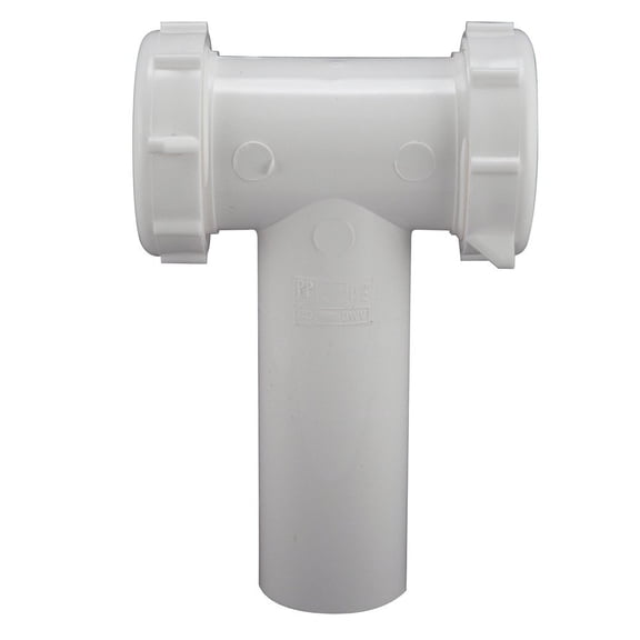 Plumb Pak Center Outlet Tee and Tailpiece - Easy Installation - 1.5 in, White