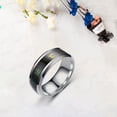 thumbnail image 3 of Mightlink Titanium Steel Wedding Band Intelligent Body Temperature Sensing Ring Personal Health Men Women Ring, 3 of 7