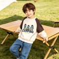thumbnail image 5 of Atogsazn Children Boys Crew Neck Sweatshirt Cartoon Pullover Long Sleeve Sweatshirts Fall Winter Tops Khaki 7-8 Years Fashion, 5 of 6