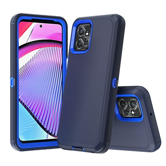 Aggxpf Motorola Moto G Power 5G 2023 Phone Case, 3 in 1 Protective Cell Cases, Full Body Rugged Shockproof Phone Cover(Dark Blue)