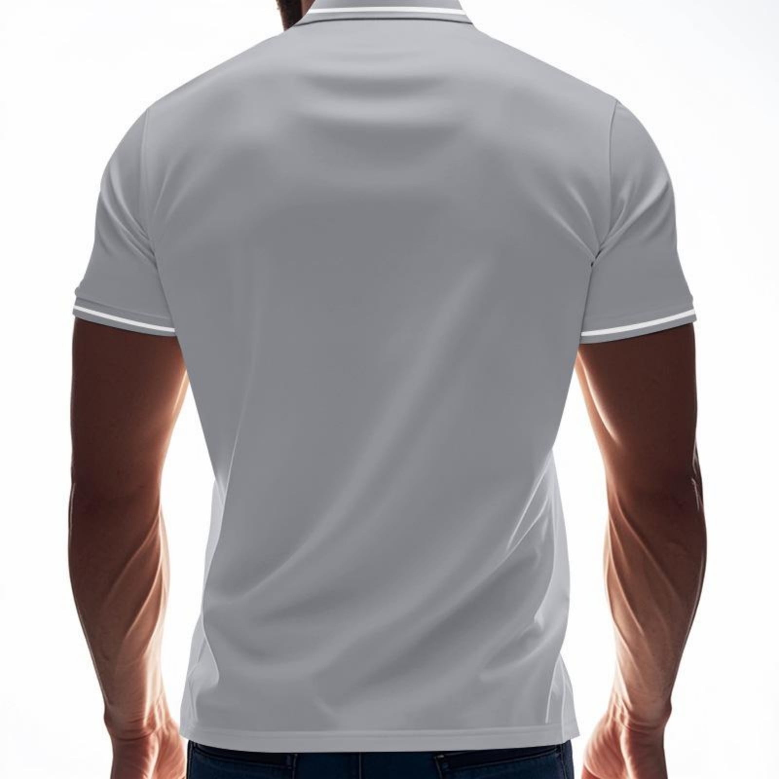Men's Polo Shirts Slim Fit Short Sleeve Botton Polo T Shirt Casual