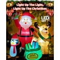 thumbnail image 2 of 7FT Christmas Inflatables Outdoor Decorations, Blow Up Yard Decorations with Santa Claus Penguins Reindeer and Gift Bag Inflatable with LED Lights for Indoor Outdoor Yard Garden Decor, 2 of 9