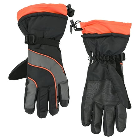 Men's Cold Front Waterproof and Windproof Technical Snowboard Gloves with Zipper Pocket