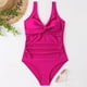 thumbnail image 4 of Traje de baño de una pieza para mujer, cómodo, liso, con almohadilla en el pecho, sin aros, Bikini con escote en V profundo OAVQHLG3B Store  lin121212, 4 of 4