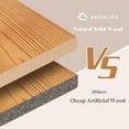 thumbnail image 2 of Papajet King Size Solid Wood Bed Frame with 48.6" Mid-Century Headboard & Wood Slats, Caramel, 2 of 6