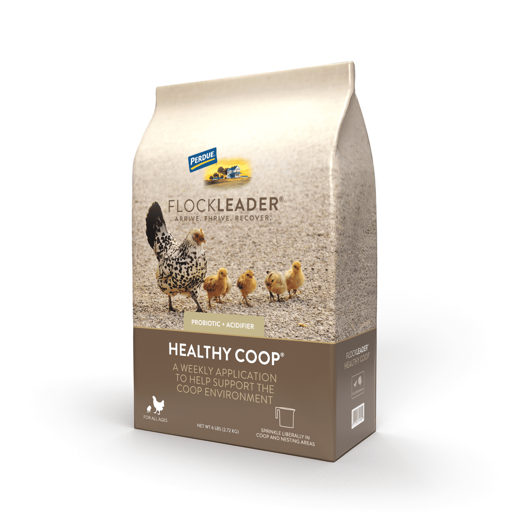 (2 pack) FlockLeader Healthy Coop Litter Application for Chickens, 6 Pound