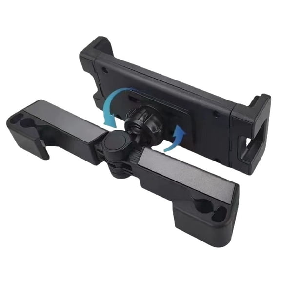 Universal 360° Rotatable Car Headrest Mount - Shockproof Tablet Holder with Retractable Design, Fits 99% Car Backseats, 5KG Weight Capacity