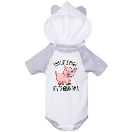 

Inktastic This Little Piggy Loves Grandma- cute Gift Baby Boy or Baby Girl Bodysuit