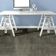 Fingers Charcoal Vinyl Floor Tiles Self Stick Peek Flooring 12'' x 12'' 4-Pack (80 Pieces)