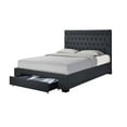 thumbnail image 2 of Charcoal Fabric Sofia Button Tufted Upholstered KING Size Platform Bed (No Box Spring Required), 2 of 6