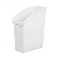 Sterilite 8 Gallon Durable Indoor Household Under Sink Plastic Wastebasket, White