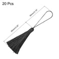 thumbnail image 2 of Unique Bargains 6.5' Silky Bookmark Tassels with Loop for DIY Craft Accessory, 20Pack Black, 2 of 5