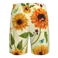thumbnail image 6 of Kll Sunflowers And Butterflies Men'S Casual Summer Beach Shorts Hawaiian Shorts With Pockets-Xx-Large, 6 of 9