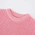 thumbnail image 4 of Gubotare Cute Sweaters for Toddler Baby Knit Sweater Crewneck Long Sleeve Pullover Sweatshirt Infant Girl Boy Fall Winter Clothes 18 24 Months (Hot Pink,18-24 Months), 4 of 7