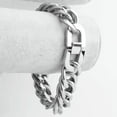 thumbnail image 2 of Fashion Mens Curb Cuban Heavy Chain Link Bracelet 13/16/19/21mm Stainless Steel, 2 of 4