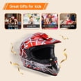 thumbnail image 3 of Helmet Oumurs DOT Youth Dirt Bike para niños de 5 a 14 años con guantes y gafas, 3 of 9