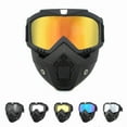 thumbnail image 2 of Motocross Sunglasses Windproof Cycling Riding Skiing Goggles with Mouth Mask UV Protection Bike Motorcycle Cycling Helmet Mask (Gray), 2 of 7