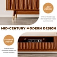 thumbnail image 6 of 66.8" Brown Wood TV Stand with Drawer and Cabinet for 75" TV, Mid Century Modern Media Console with Cable Management for Living Room Bedroom, 6 of 9