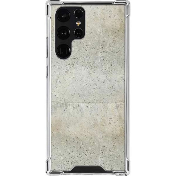 Skinit Concrete Natural White Concrete Galaxy S22 Ultra Clear Case