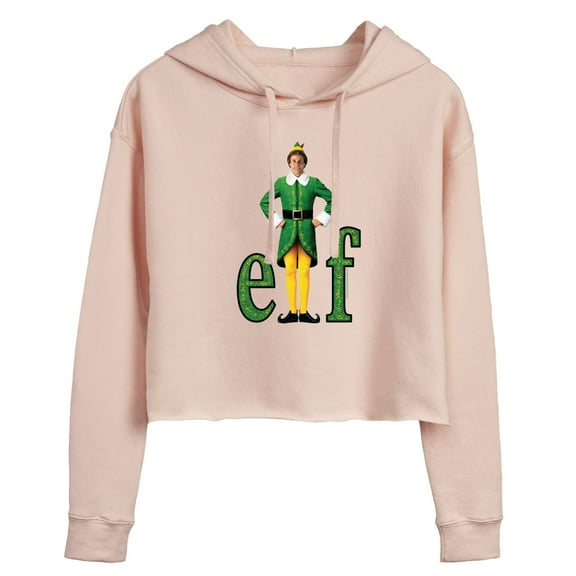 ELF - With Buddy - Juniors Cropped Pullover Hoodie
