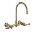 thumbnail image 3 of Alfi Trade WHKWLV3-9301-NT-AB Whitehaus Vintage III Plus Wall Mount Lever Handles Faucet with Side Spray, Antique Brass, 3 of 4