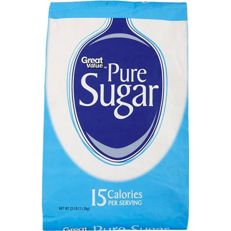 Great Value Pure Sugar, 25 lb