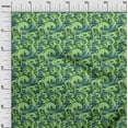 thumbnail image 3 of oneOone Georgette Viscose Light Green Fabric Asian Japanese Wave Sewing Craft Projects Fabric Prints By Yard 42 Inch Wide, 3 of 4